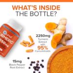 Qunol Turmeric Curcumin with Black Pepper, 2250mg Turmeric Extract with 95% Curcuminoids, Extra Strength Turmeric Supplement, Enhanced Absorption, Joint Support Supplement, 150 Vegetarian Capsules - Image 6