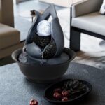 WICHEMI Indoor Water Fountain Tabletop Fountains with LED Rolling Ball, Feng Shui Zen Meditation Desktop Waterfall Fountain Calming Water Sound Relaxation Fountain for Home Bedroom Office (Style 12) - Image 5