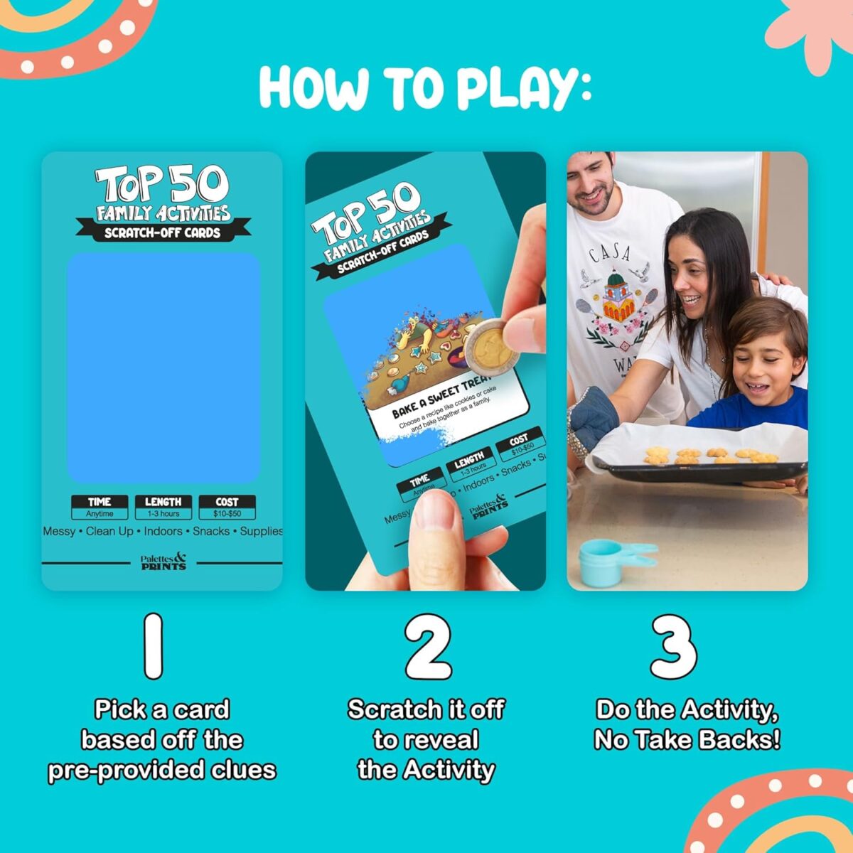 Top 50 Family Activities - 50 Fun Scratch Off Family Adventures and Family Games for Deep Bonding - Fun for Kids and Adults - Gifts for Family - Perfect for Family Fun Time & Family Night - Image 6