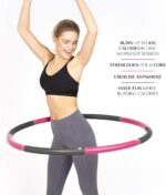 HEALTHYMODELLIFE Exercise Fitness Hoop for Adults - Easy to Spin, Premium Quality and Soft Padding Weighted Hoop - Detachable Hoops for Home & Gym Workouts - Image 3