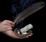 Sage Smudge Kit - White Sage Smudge Sticks - 4in ~ Abalone Shell 5-6in ~ 2in Tripod Stand ~ 9-12in Feather and White Sand - Image 3