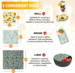 Beeswax Wrap, 9 Pack Beeswax Wraps for Food Storage, Organic, Sustainable, Beeswax Food Wraps, Zero Waste Reusable Food Wrap Beeswax Paper 1L, 3M, 5S Plants Pattern Sandwich Wrappers - Image 3