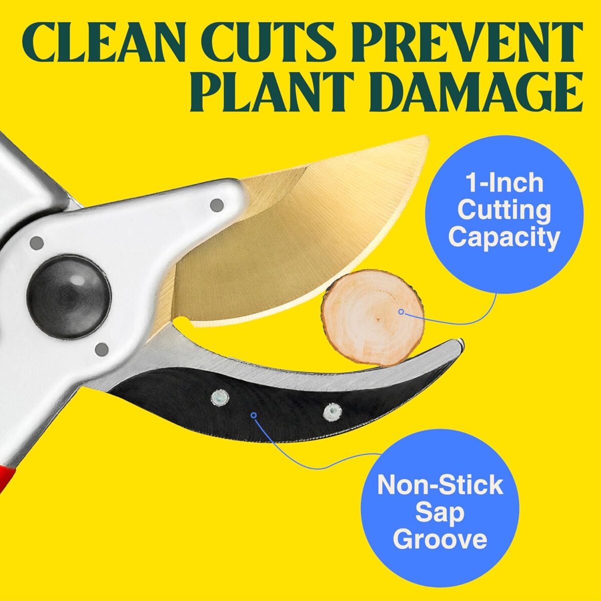 Haus & Garten ClassicPRO 8.5" Professional Premium Titanium Bypass Pruning Shears - Use As Pruners, Garden Shears, Heavy Duty Handheld Pruning Shears For Gardening, Clippers, Pruner Scissor Tool - Image 5