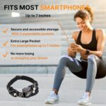 Slim Running Belt for Women and Men, Waterproof Phone Holder for Running, Reflective 2-Pocket Waist Pack for Storing Runner’s Essentials Safely, Runner’s Fanny Pack, Money Belt Fits Most Phones - Image 5