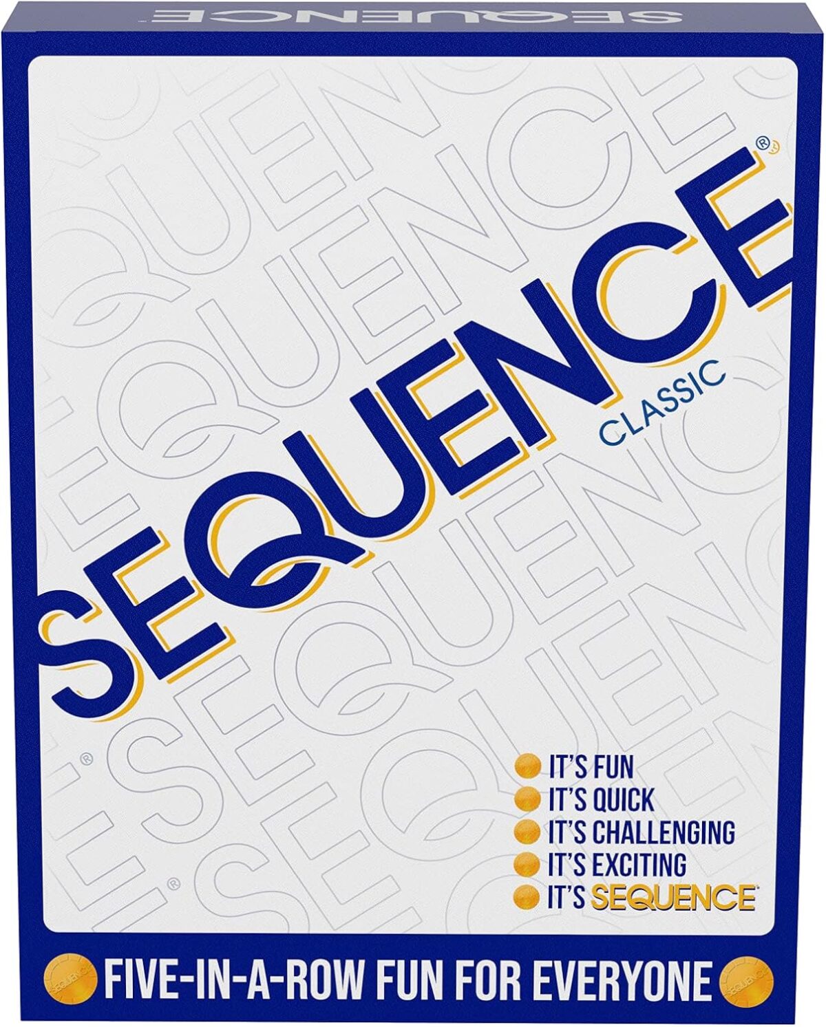 SEQUENCE- Original SEQUENCE Game with Folding Board, Cards and Chips by Jax ( Packaging may Vary ) White, 10.3" x 8.1" x 2.31" - Image 1