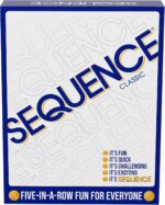 SEQUENCE- Original SEQUENCE Game with Folding Board, Cards and Chips by Jax ( Packaging may Vary ) White, 10.3" x 8.1" x 2.31"