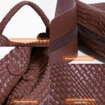2025 Woven Tote Bag for Women with Purse, Extra Large Fashion Shoulder Hobo Underarm Bags, Large Woven Handmade Work bag - Image 6