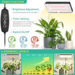 LBW Grow Lights for Indoor Plants Full Spectrum, 214 LEDs Plant Lights for Indoor Growing, Desk Plant Grow Lights Indoor with Timer 4/8/12H, 6 Dimmable Levels, Plant Lamp Height Adjustable 10"-26" - Image 4