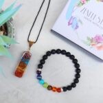 7 Chakra Necklace and Bracelet Set for women & men Orgone Healing Pendant with Adjustable Cord – Chakra Necklace and bracelet jewelry set for spiritual healing - Image 3