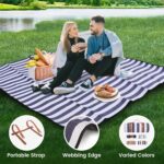 80”x 80” Picnic Blanket Extra Large, Waterproof and Foldable Beach Blanket, 3-Layer Outdoor Blanket for 6 to 8 Adults, for Camping, Park, Beach, Grass, Indoors… - Image 5