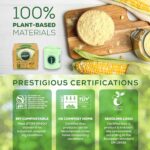 ANECO 100% Compostable Waste Bags 2.6 Gallon, Extra Thick Kitchen Small Compost Bags for Countertop Bin (100 Count) - Image 3