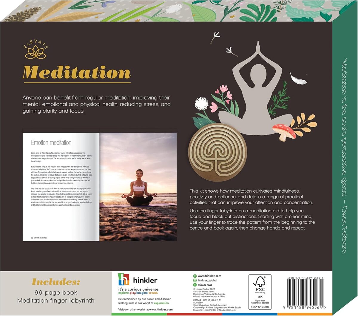 Elevate - Meditation Kit - Mindfulness Tools for Adults - Mental Health and Self Care Essentials - Meditation Aid - Finger Labyrinth - Adult Hobbies - Stress Relief and Relaxation Guide - Image 8