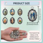 120Pcs Picture Religion Enamel Virgen de Guadalupe Charms Alloy Catholic Medalla Milagrosa de la Virgen Maria Pendant for Diy Mexican Bracelet Jewelry Making - Image 2