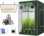 VIVOSUN Grow Tent Complete Kit, 48"x48"x80" Growing Tent with VS1000 Led Grow Light, 6 Inch 440 CFM Inline Fan Carbon Filter and 8ft Ducting Combo