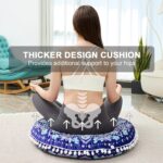 32 in Meditation Floor Cushion, Round Large Floor Pillow for Adult, Yoga Pillows for Sitting on Floor, Madala, Memory Foam Filling - Image 2