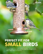 iBorn Metal Bird Feeders Brushed Copper Wild Bird Feeder for Outdoors Hanging All Metal Brushed Copper Finishing 14 Inch 6 Port(Seed is not Included) - Image 5