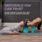 URBNFit Yoga Blocks 2 Pack - Sturdy Foam Yoga Block Set with Strap for Exercise, Pilates Workout, Stretching, Meditation, Stability - High Density Non Slip Brick, Fitness Accessories - Image 5