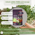 Garden Pack Seeds Pouch - 50 Varieties of Herb, Flower & Vegetable Seeds for Planting - 25,000 Non GMO Heirloom Seeds - Garden Seeds for Vegetable Garden - Image 6