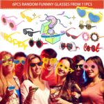 Bulk Opulent Photo Booth Props Set for Adult, Novelty Funny Hats and Glasses, Colorful Wig, Inflatable, Phtot Booth Props Kit for Graduation, Wedding, Birthday, Bachelorette and All Occasions - Image 4