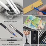 PANDAFLY 80 Pack Drawing Set Sketching Kit, Pro Art Supplies with 3-Color Sketchbook, Watercolor Pad, Colored, Graphite, Charcoal, Metallic Pencil, for Artist Adults Kids Beginner - Image 9
