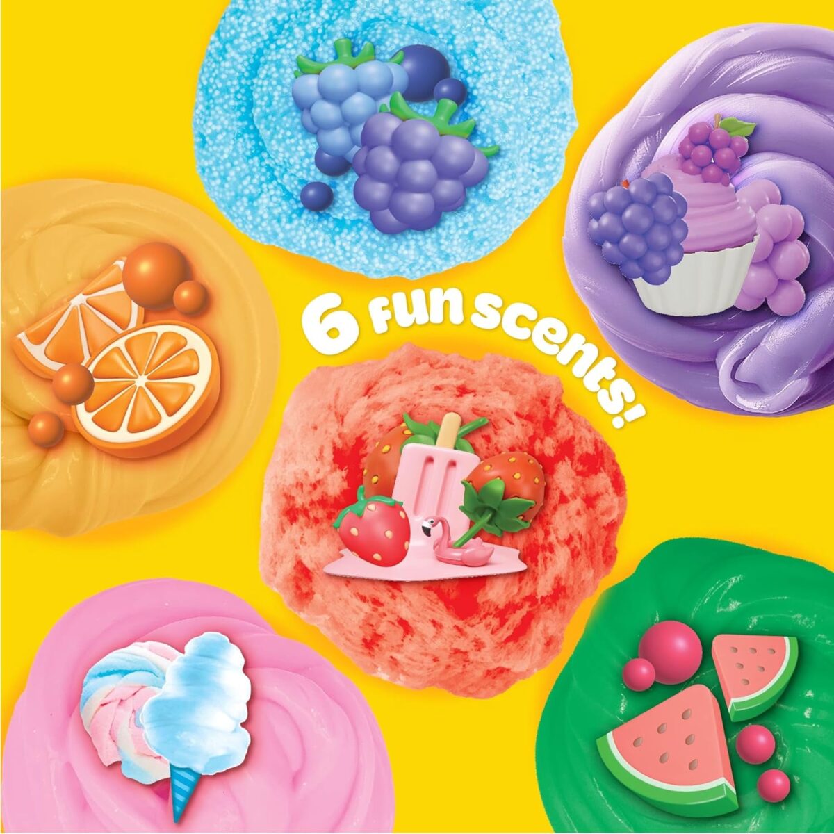 Play-Doh 6 Variety Compounds–Super Stretch, Play Foam, Butter, Cloud Dough for Kids, Sensory Dough, Kit, Gifts for Kids, Popular Kids Toys, Party Favors for Kids 8-12, Compound Packs - Image 3