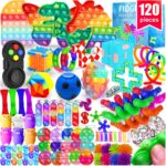 Fidget Toys, 120 Pack Fidgets Set Stocking Stuffers for Kids Party Favors Autism Sensory Toy Bulk Adults Kids Boys Girls Teens Stress Autistic ADHD Anxiety Carnival Treasure Classroom Prizes - Image 7