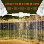 Twinkle Star 300 LED Curtain String Lights, 8 Modes Plug in Fairy Lights for Bedroom,Wedding,Party,Birthday, Hanging Twinkle Light for Indoor Outdoor Wall Window Backdrop Decoration, Warm White - Image 5