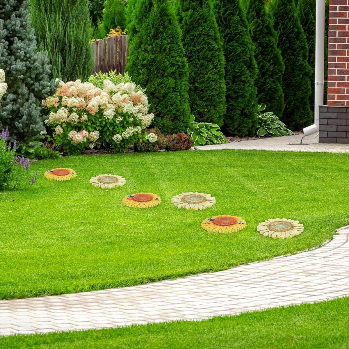DAMEING Sunflower Stepping Stones Outdoor Garden Decoration, 2 Pack Paving Stones Kit for Outside Patio Landscape Yard Walkway Path, Anniversary Housewarming Birthday Gift, Indoor Decoation - Image 7