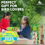 Bird Feeder for Outdoors (Brushed Copper) Squirrel Proof Hanging Bird Feeder with Locking Lid & Adjustable Hanger, Chew-Proof, Weather Resistant 14 Inches 4 Port - Image 2