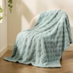 Bedsure Sage Green Fleece Blanket for Couch - Checkered Throw Blanket for Women, Cute Soft Cozy Throw for Girls, 50x60 Inches - Image 6