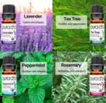 PURA D'OR Organic Perfect10 Essential Oils Set - 10x 10mL Wood Box Aromatherapy Gift Set - 100% Pure Therapeutic Grade for Relaxation and Wellness (Lavender, Peppermint, Eucalyptus, Tea Tree & More) - Image 2