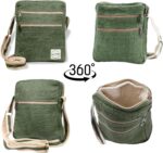 Core Hemp Multi Pocket Crossbody Bag Purse Made From Pure Hemp - Image 2