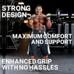 Schiek Sports Model 425 Power Series Weight Lifting Gloves - Leather Gym Gloves with Padded Palms - Image 2
