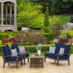 Arden Outdoor Deep Seat Set, 24 x 24, Rain-Proof, Fade Resistant, Deep Seat Bottom and Back Cushion 24 x 24, Sapphire Blue Leala - Image 5