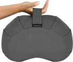 Retrospec Sedona Zafu Meditation Cushion Filled w/Buckwheat Hulls - Yoga Pillow for Meditation Practices - Machine Washable 100% Cotton Cover & Durable Carry Handle; Crescent, Stone - Image 6