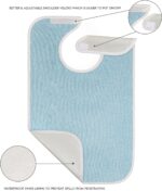 Utopia Towels 3 Pack Premium Unisex Adult Bibs for Elderly Women Men, Waterproof Bib for Eating, Adjustable and Washable (Blue) - Image 3