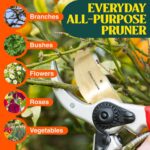 Haus & Garten ClassicPRO 8.5" Professional Premium Titanium Bypass Pruning Shears - Use As Pruners, Garden Shears, Heavy Duty Handheld Pruning Shears For Gardening, Clippers, Pruner Scissor Tool - Image 6