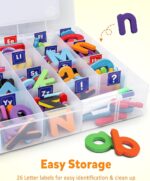 Coogam Magnetic Letters 234 Pcs, Uppercase Lowercase Foam Alphabet ABC Fridge Magnets, Educational Toy Set for Classroom Kids Learning Spelling with Magnetic Board and Storage Box - Image 7