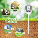 4-in-1 Soil Moisture Meter Digital Plant Temperature/Soil Moisture/PH Meter/Sunlight Intensity Backlight LCD Display Soil Test Meter for Gardening, Farming and Outdoor Plants - Image 4