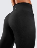 CRZ YOGA Women's Hugged Feeling Compression Leggings 25 Inches - Thick High Waisted Tummy Control Workout Pants Tights - Image 6