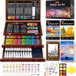 Soucolor Art Supplies, 192-Pack Deluxe Art Set Drawing Painting Supplies Kit with Acrylic Pad, Watercolor Pad, Sketch Book, Canvases, Acrylic Paint, Crayons, Pencils, Gifts for Artist Adults Teen Kids