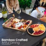 Bambüsi Charcuterie Board Gift Set - Cheese Board & Serving Tray - Bamboo Charcuterie Boards - Gifts for Women - Housewarming Gifts for New Home, Wedding Gifts for Couples 2025 - Image 2