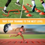 Yes4All Agility Ladder Speed Training Equipment Set - 1 Adjustable Agility Ladder, 12 Soccer Cones, 5 Hurdles, Jump Rope, Running Parachute - Speed & Agility Training Equipment for All Ages - Image 6