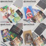 PANDAFLY 80 Pack Drawing Set Sketching Kit, Pro Art Supplies with 3-Color Sketchbook, Watercolor Pad, Colored, Graphite, Charcoal, Metallic Pencil, for Artist Adults Kids Beginner - Image 4