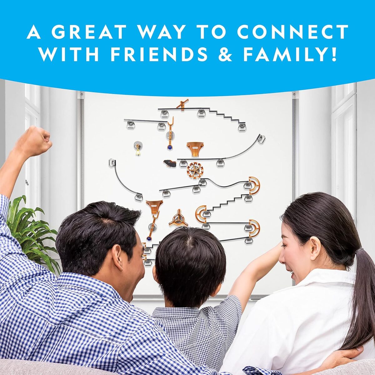 NATIONAL GEOGRAPHIC Magnetic Marble Run - 75-Piece STEM Building Set for Kids & Adults with Magnetic Track & Trick Pieces & Marbles for Building A Marble Maze, STEM Project (Amazon Exclusive) - Image 7