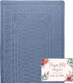 Sacred Artisans Prayer Mat, Pastel Indigo, Padded with Thick, Soft, Luxury Foam - Muslim Prayer Rug, Islamic Prayer Rug, Prayer Matt - Travel & Gift Ready for Ramadan & Eid