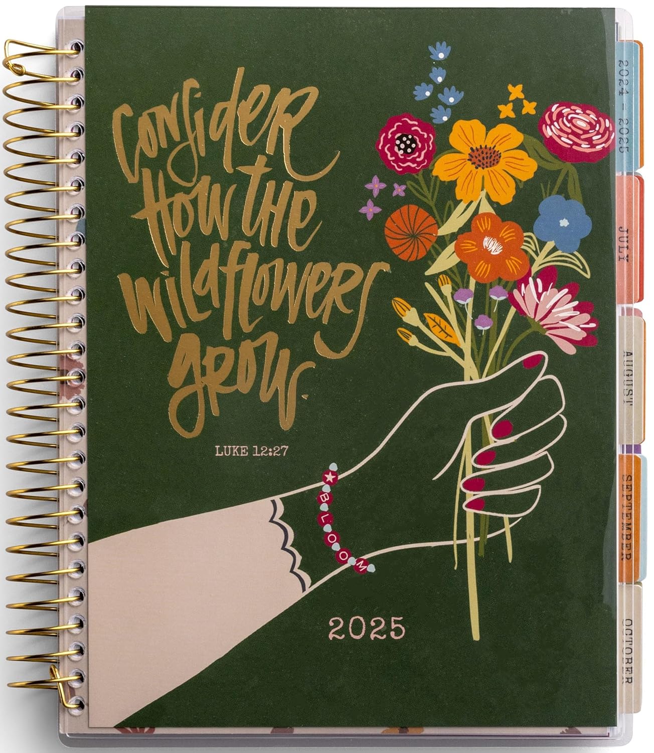 91D6OvC67sL._SL1500_.jpg KatyGirl - Consider How the Wildflowers Grow - 2024-2025 18-Month Agenda Planner (July 2024 - December 2025) - Image 1