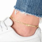 Barzel 18K Gold Plated Flat Marina Elephant Anklet For Women - Made In Brazil - Image 2