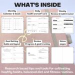 Life & Apples Wellness Journal and Planner – Food Journal, Fitness Journal, Weight Loss Journal for Diet Tracking, Food Log and Health Goals, Undated, Size A5 Rose Gold - Image 7