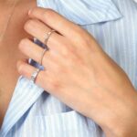 Teeny Tiny Stacking Sterling Silver Ring By Hannah Design Personalized Ring - Image 3
